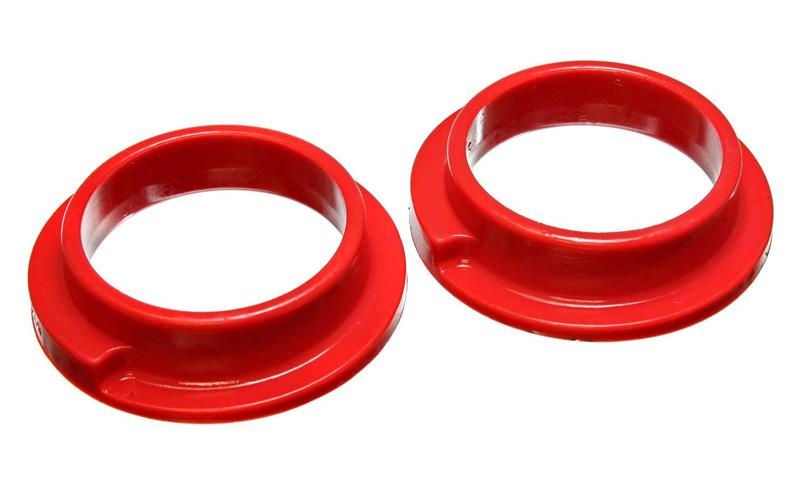 Ford Focus Coil Spring Isolators - Rear - Energy Suspension - Hyper-Flex Polyurethane - Red - `00-`04